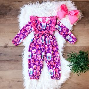 Latte Infant Girls Romper 6/12 mos.